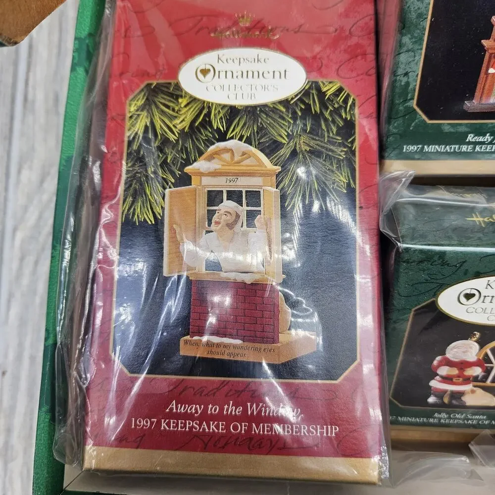 1997 Hallmark Keepsake Ornament Club Kit Night‎ Before Christmas Set of 4 NEW